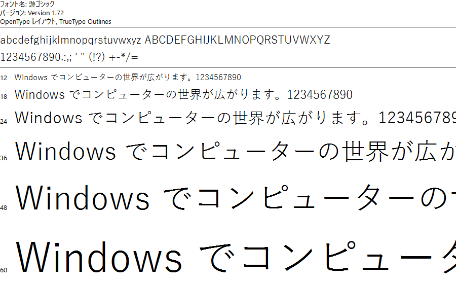 神フォント『游ゴシック』を使用する際に注意するべきコト